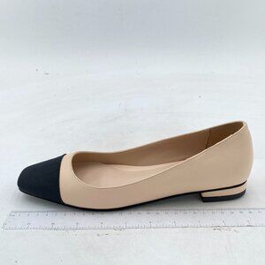 FOWT Apricot Closed Cap Toe Slip On Pump Fashion Low Heel Casual Daily Shoes